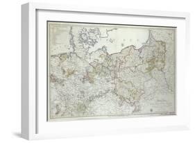 Map of the Prussian States in 1799-German School-Framed Giclee Print