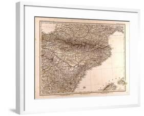 Map of the Pyrenees, 1872-null-Framed Giclee Print