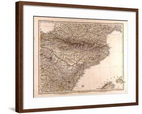 Map of the Pyrenees, 1872-null-Framed Giclee Print