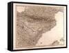 Map of the Pyrenees, 1872-null-Framed Stretched Canvas