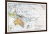 Map of the Races of Oceania and Australasia, from "The History of Mankind"-null-Framed Giclee Print