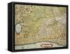 Map of the Region of Piedmont, Italy, from Theatrum Orbis Terrarum-null-Framed Stretched Canvas