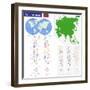 Map of the Republic of the Maldives Drawn with High Detail and Accuracy.-Volina-Framed Art Print