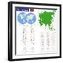 Map of the Republic of the Maldives Drawn with High Detail and Accuracy.-Volina-Framed Art Print