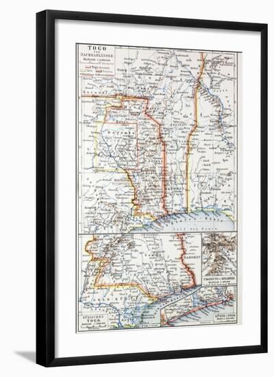 Map of the Republic of Togo, 1899-null-Framed Giclee Print