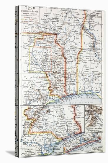 Map of the Republic of Togo, 1899-null-Stretched Canvas