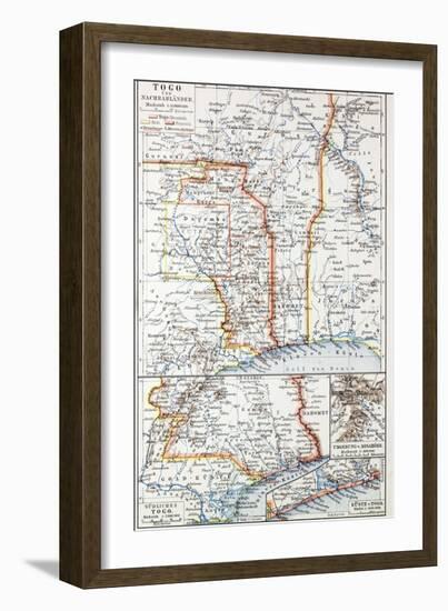 Map of the Republic of Togo, 1899-null-Framed Giclee Print