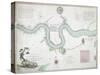 Map of the River Thames from London Bridge to Woolwich, 1802-null-Stretched Canvas