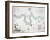 Map of the River Thames from London Bridge to Woolwich, 1802-null-Framed Giclee Print