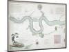 Map of the River Thames from London Bridge to Woolwich, 1802-null-Mounted Giclee Print