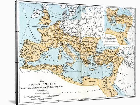 Map of the Roman Empire, 2nd Century Ad-null-Stretched Canvas