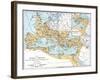 Map of the Roman Empire, 2nd Century Ad-null-Framed Premium Giclee Print