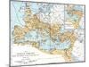 Map of the Roman Empire, 2nd Century Ad-null-Mounted Premium Giclee Print