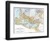 Map of the Roman Empire, 2nd Century Ad-null-Framed Giclee Print