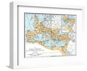 Map of the Roman Empire, 2nd Century Ad-null-Framed Giclee Print