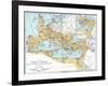 Map of the Roman Empire, 2nd Century Ad-null-Framed Giclee Print