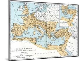 Map of the Roman Empire, 2nd Century Ad-null-Mounted Giclee Print