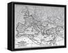 Map of the Roman Empire from 17Th Century Engraving-null-Framed Stretched Canvas