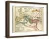 Map of the Roman Empire in the 4th and 5th Centuries A.D-null-Framed Giclee Print