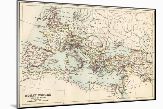 Map of the Roman Empire in the Third Century-null-Mounted Giclee Print