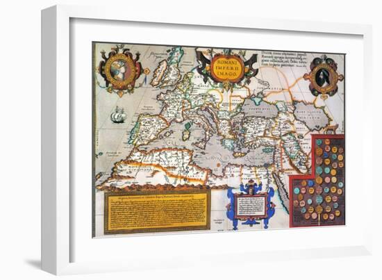 Map Of The Roman Empire-Abraham Oertel-Framed Giclee Print