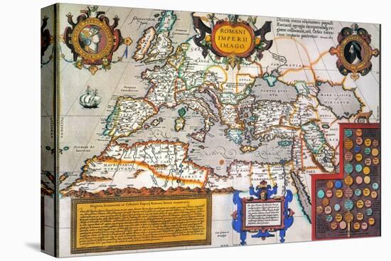 Map Of The Roman Empire-Abraham Oertel-Stretched Canvas