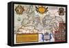 Map Of The Roman Empire-Abraham Oertel-Framed Stretched Canvas