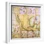 Map of the Route Followed by Hernando Cortes During the Conquest of Mexico-null-Framed Giclee Print