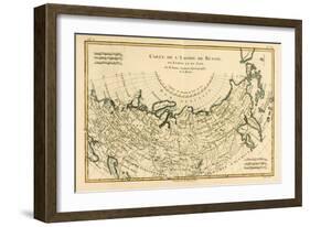Map of the Russian Empire, in Europe and Asia, from 'Atlas De Toutes Les Parties Connues Du Globe…-Charles Marie Rigobert Bonne-Framed Giclee Print