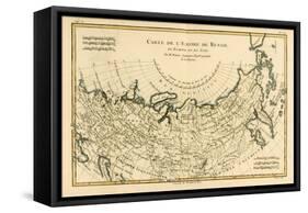 Map of the Russian Empire, in Europe and Asia, from 'Atlas De Toutes Les Parties Connues Du Globe…-Charles Marie Rigobert Bonne-Framed Stretched Canvas