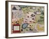 Map of the Russian Empire in the Sixteenth Century, Copy of an Original of 1571-Abraham Ortelius-Framed Giclee Print