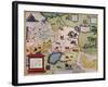 Map of the Russian Empire in the Sixteenth Century, Copy of an Original of 1571-Abraham Ortelius-Framed Giclee Print