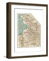 Map of the Salt Lake City-Encyclopaedia Britannica-Framed Giclee Print