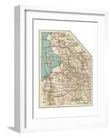 Map of the Salt Lake City-Encyclopaedia Britannica-Framed Giclee Print