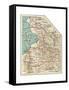 Map of the Salt Lake City-Encyclopaedia Britannica-Framed Stretched Canvas