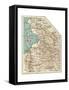 Map of the Salt Lake City-Encyclopaedia Britannica-Framed Stretched Canvas