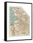 Map of the Salt Lake City-Encyclopaedia Britannica-Framed Stretched Canvas