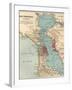 Map of the San Francisco Bay Area (C. 1900), Maps-Encyclopaedia Britannica-Framed Art Print