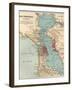 Map of the San Francisco Bay Area (C. 1900), Maps-Encyclopaedia Britannica-Framed Art Print