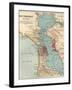 Map of the San Francisco Bay Area (C. 1900), Maps-Encyclopaedia Britannica-Framed Art Print