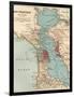 Map of the San Francisco Bay Area (C. 1900), Maps-Encyclopaedia Britannica-Framed Art Print