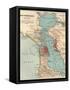 Map of the San Francisco Bay Area (C. 1900), Maps-Encyclopaedia Britannica-Framed Stretched Canvas