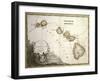 Map of the Sandwich Islands, Oceania, According to Discoveries of James Cook, Rome 1798-null-Framed Giclee Print