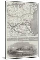 Map of the Scene of War on the Danube-John Dower-Mounted Giclee Print