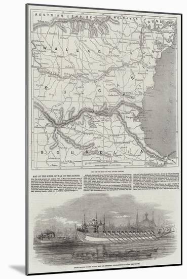 Map of the Scene of War on the Danube-John Dower-Mounted Giclee Print