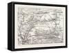 Map of the Seat of War, Egypt, 1882-null-Framed Stretched Canvas