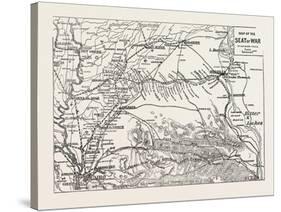 Map of the Seat of War, Egypt, 1882-null-Stretched Canvas