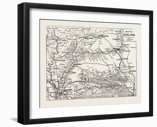 Map of the Seat of War, Egypt, 1882-null-Framed Giclee Print