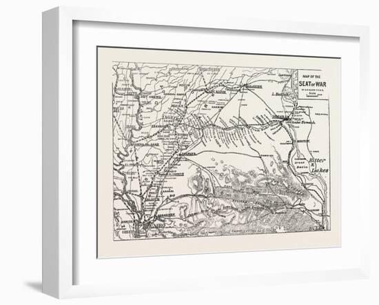 Map of the Seat of War, Egypt, 1882-null-Framed Giclee Print