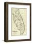 Map of the Seat of War in Florida, c.1838-Washington Hood-Framed Art Print